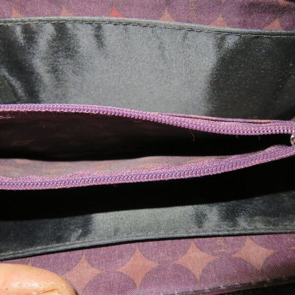 BOGO Franco Sarto Black Leather Long Wallet Clutch Double Zip Multi Compartment - Picture 10 of 14